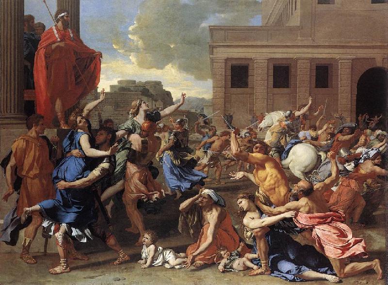 POUSSIN, Nicolas The Rape of the Sabine Women sg